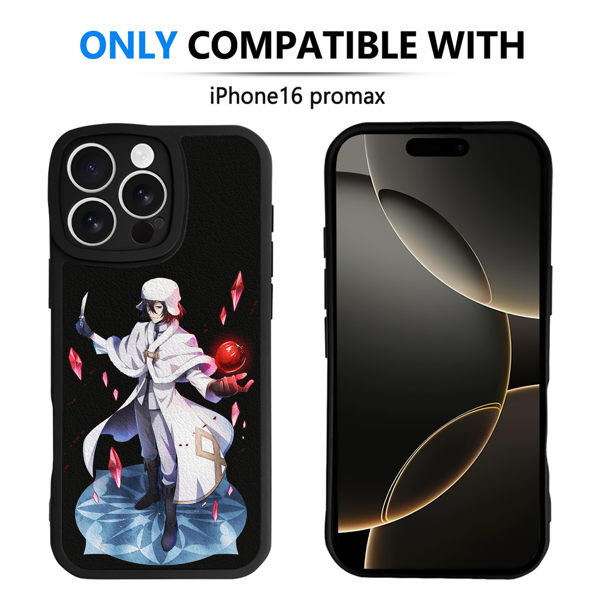 （画像用） 文豪ストレイドッグス Bungo Stray Dogs 【iPhone 16シリーズ対応】シリコンスマホケース（レザー調） 材質：シリコン